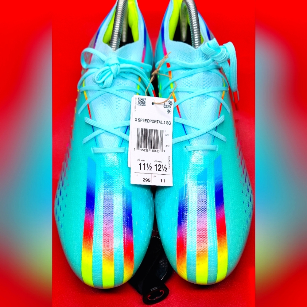 Adidas X Speedportal.1 SG AL "Rihla Pack" Aqua Soccer Cleats Sz 11.5 Men GW8442 - Picture 4 of 7